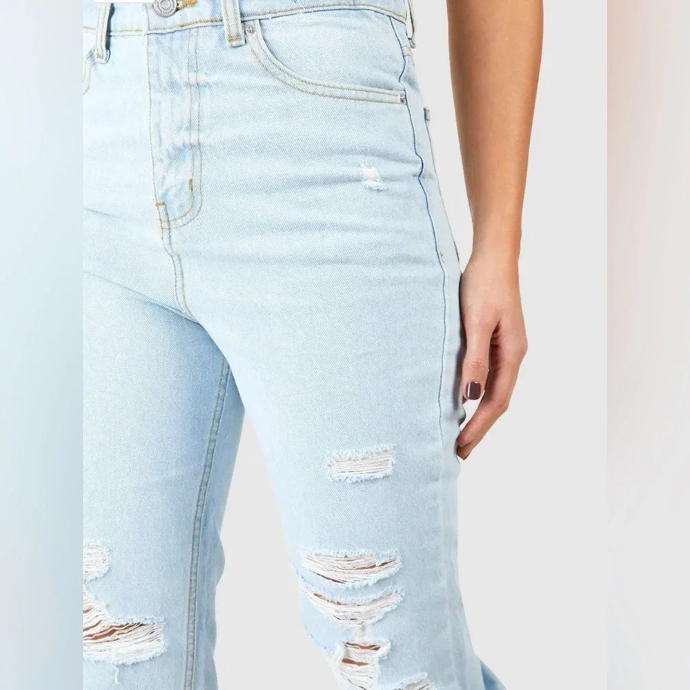 Tall High Waisted Distressed Ripped
Straight Leg Jean - Picture 5 of 6